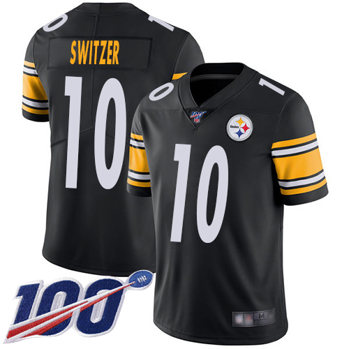 Men Pittsburgh Steelers Football #10 Limited Black Ryan Switzer Home 100th Season Vapor Untouchable Nike NFL Jersey->pittsburgh steelers->NFL Jersey